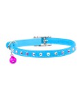 Collier Cuir "Strass" - Chat