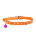 Collier Cuir "Strass" - Chat