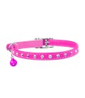 Collier Cuir "Strass" - Chat