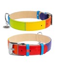 Lederhalsband "Rainbow"