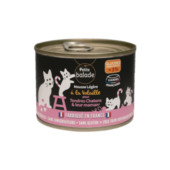 Mousse volaille chaton maman chat